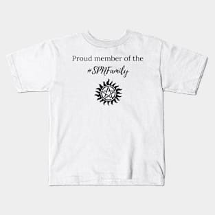 proud member of the spn family supernatural Kids T-Shirt